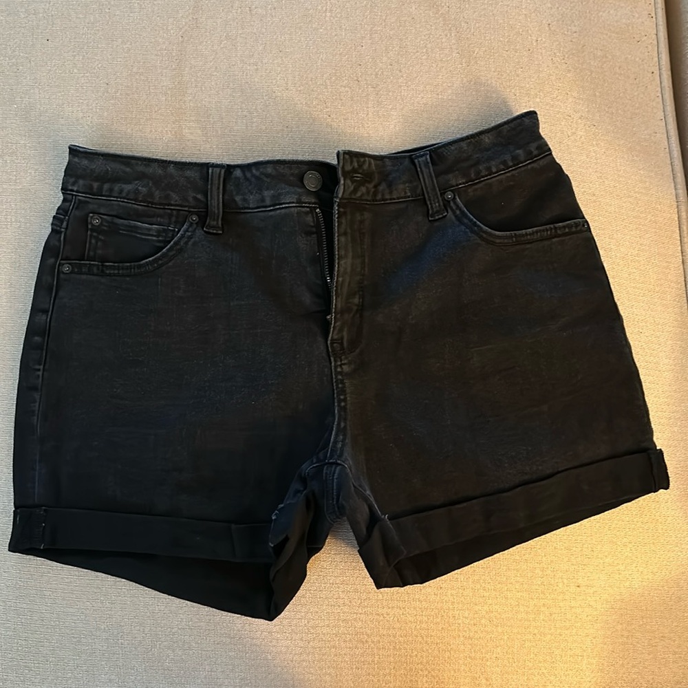 Black Denim Shorts